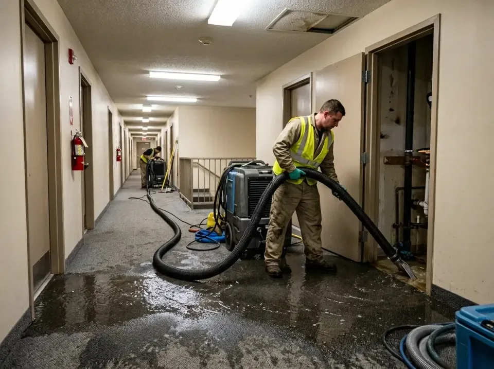 multi-unit-apartment-hallway-f-005 — frequently asked questions, Emergency Burst Pipe Water Extraction & Removal in Brewer,…